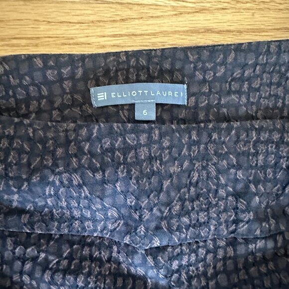 (SOLD) Elliot Lauren control stretch black & brown spot pull-on mid-rise pant - Picture 8 of 10